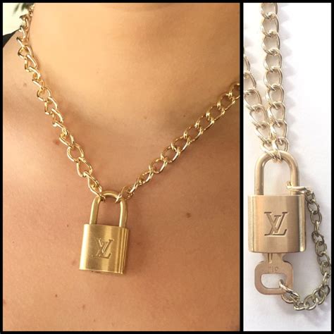 louis vuitton lock necklace with diamonds|louis vuitton lock and key necklace 55.